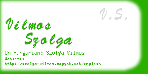 vilmos szolga business card